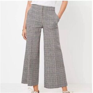*LOFT Wide Leg Crop Pants in Plaid
